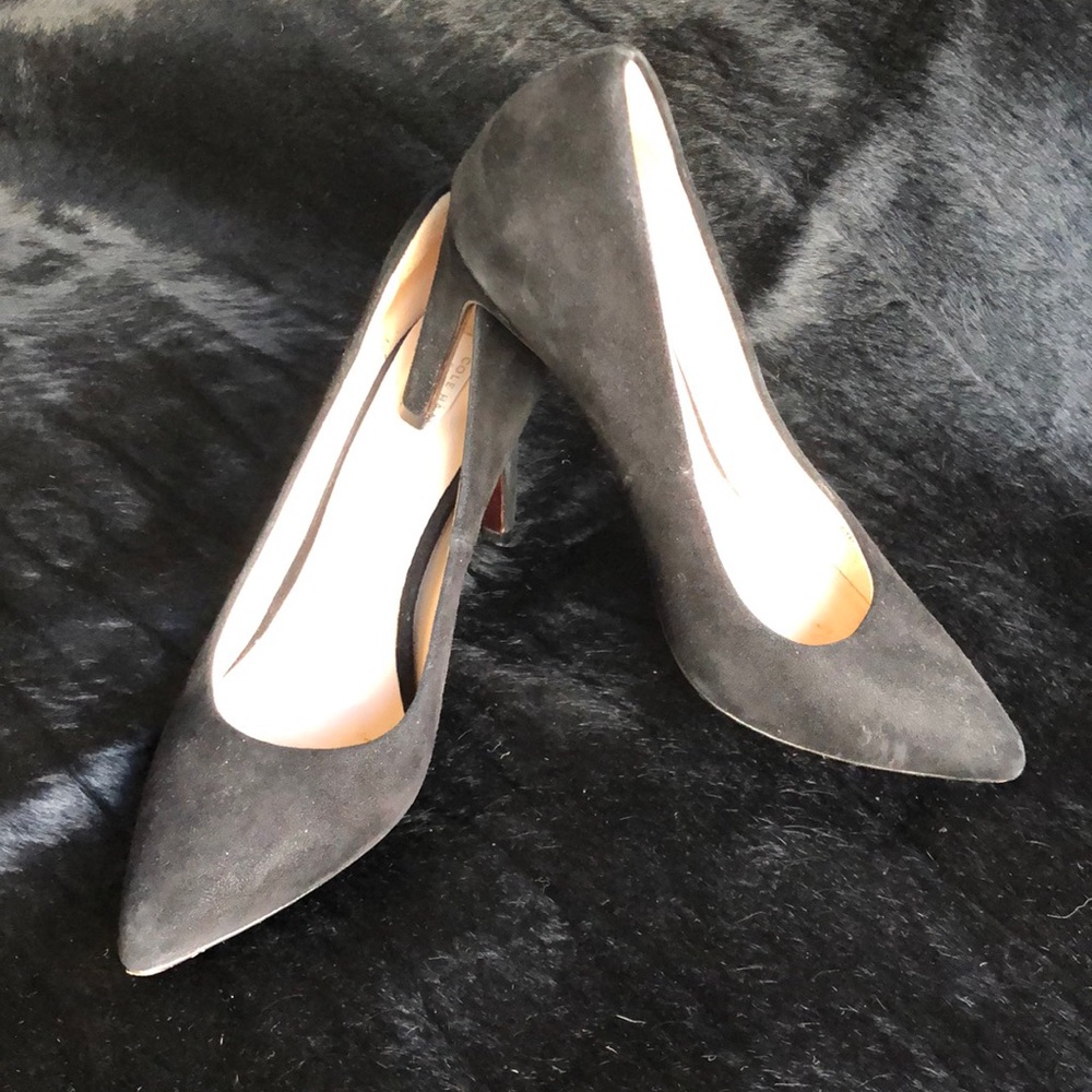 Cole Haan suede black heels